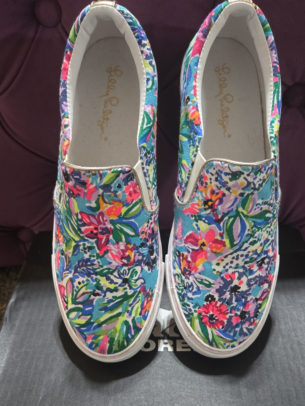Lilly Pulitzer Multicolor Floral Canvas Slip-On Sneakers